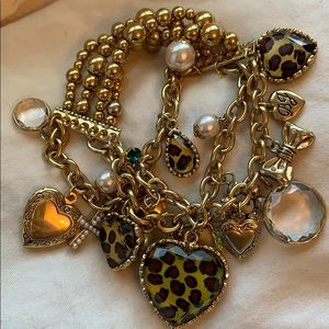 Betsey Johnson chunky charm bracelet